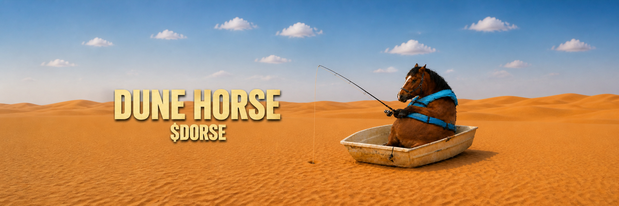 Dune Horse wide desert banner